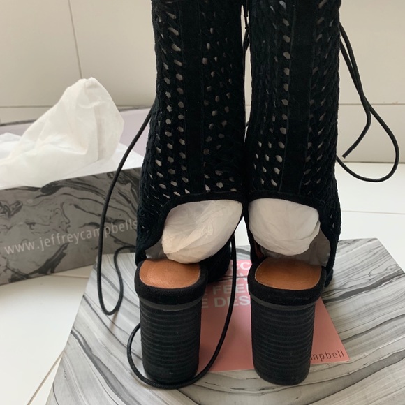 Jeffery Campbell Suede Open toe Shoes. Size 7. - Picture 3 of 6